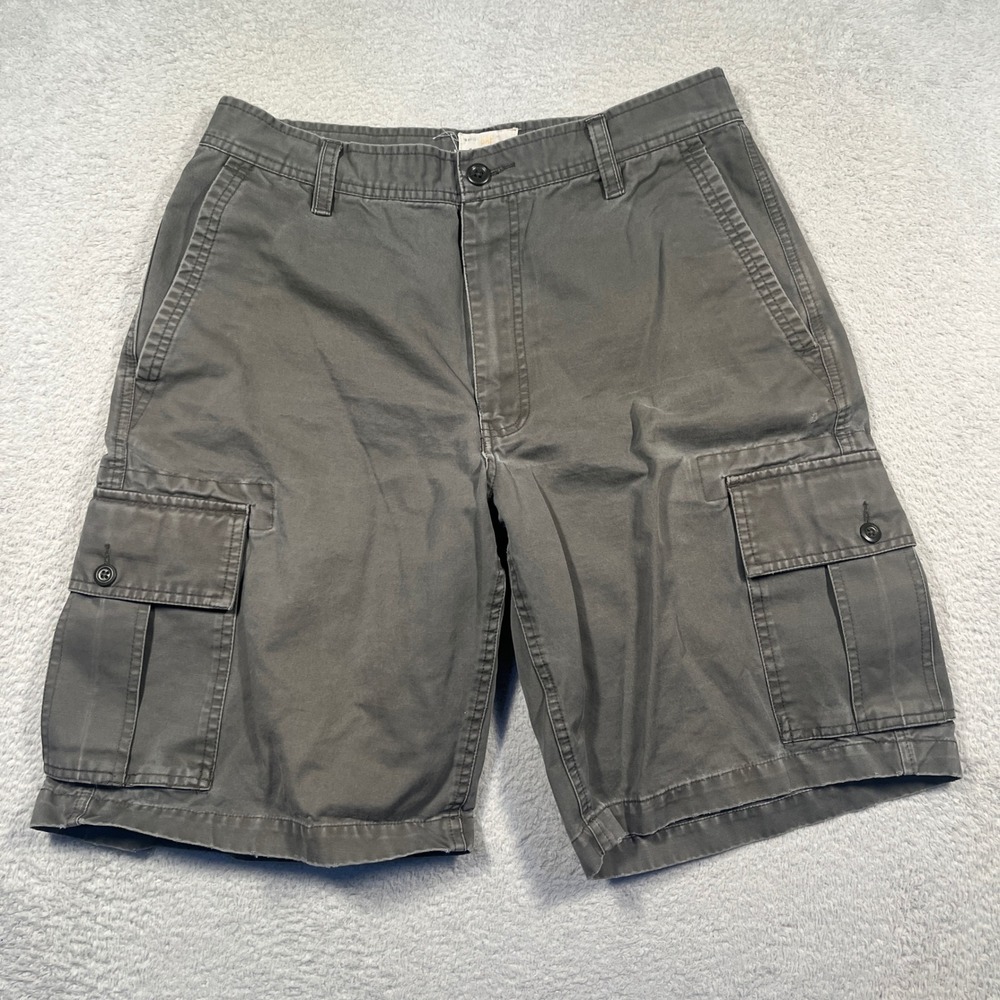 Vintage Y2K Gap Standard Cargo Shorts Gray Casual Outdoor‎ Everyday Size 32 Gorp